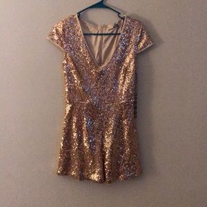 Rose gold romper